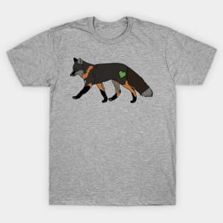 Fox Heart Green T-Shirt